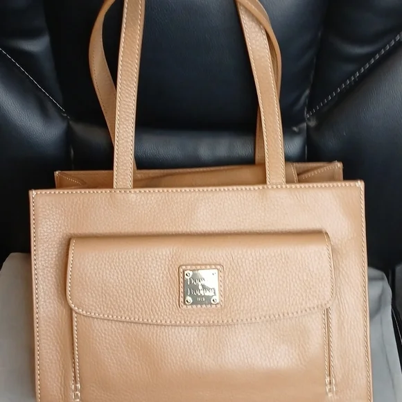 Dooney And Bourke Tan Leather Shoulder Bag - Picture 1 of 8